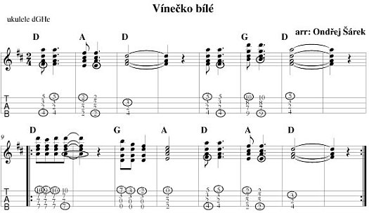 Spevník – Vínečko bíle (Gdur)