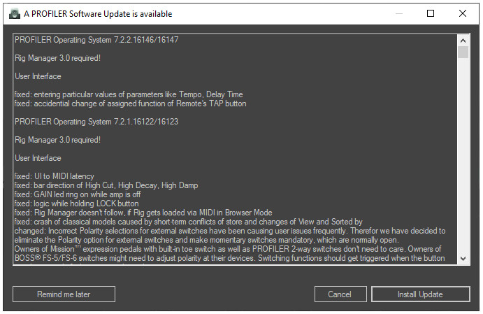 Kemper Profiler – Update Operačného Systému