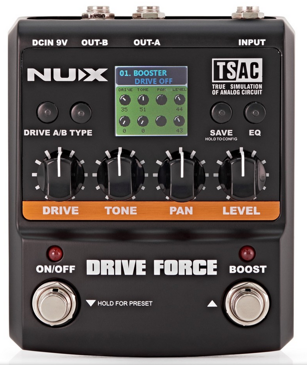 Nux Drive Force – simulácia 10 skreslovadiel