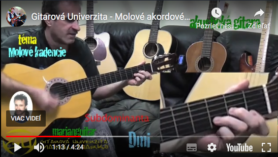 Akordové molové kadencie po kvartách – béčkové